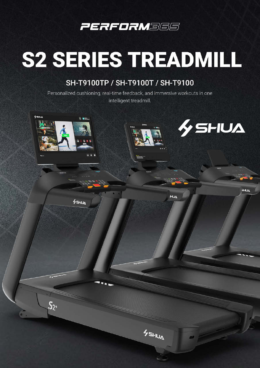 SHUA's Produktbroschüre zur SH-T9100TP Serie - Treadmills.