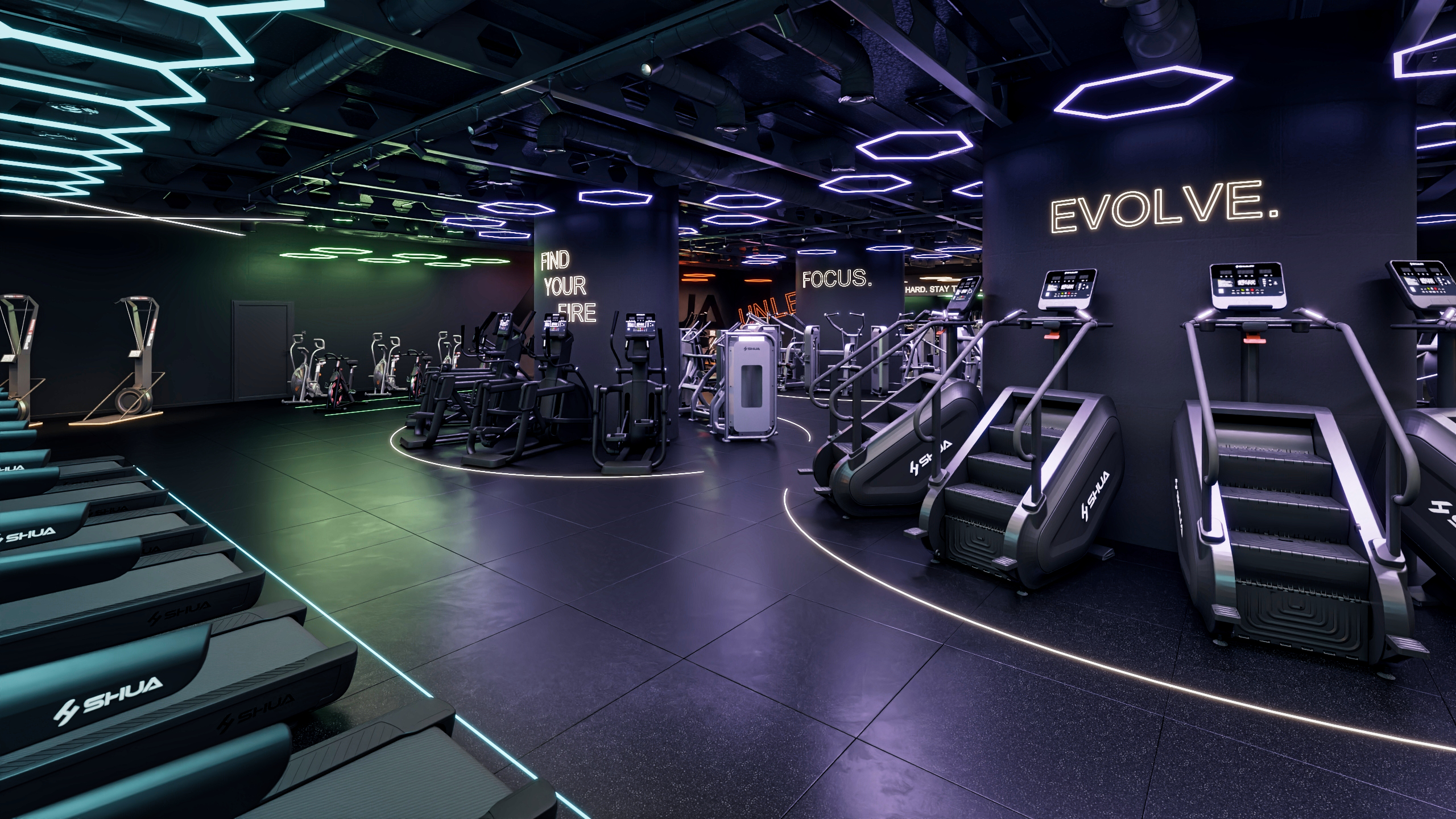 Perform365 x SHUA Performance Gym mit hochwertigen Trainingsgeräten.