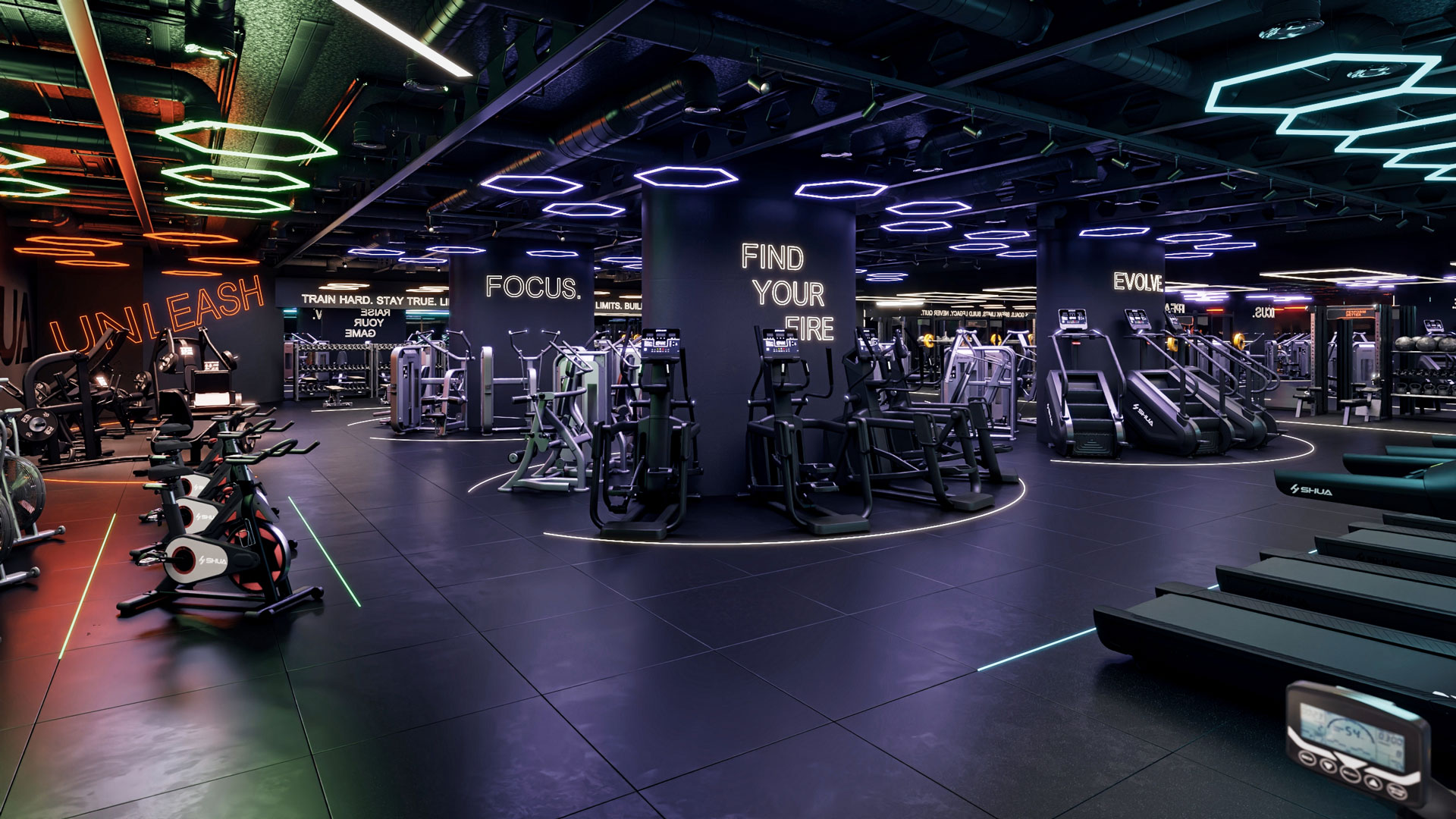 SHUA Performance Gym für intensives Ganzkörpertraining.