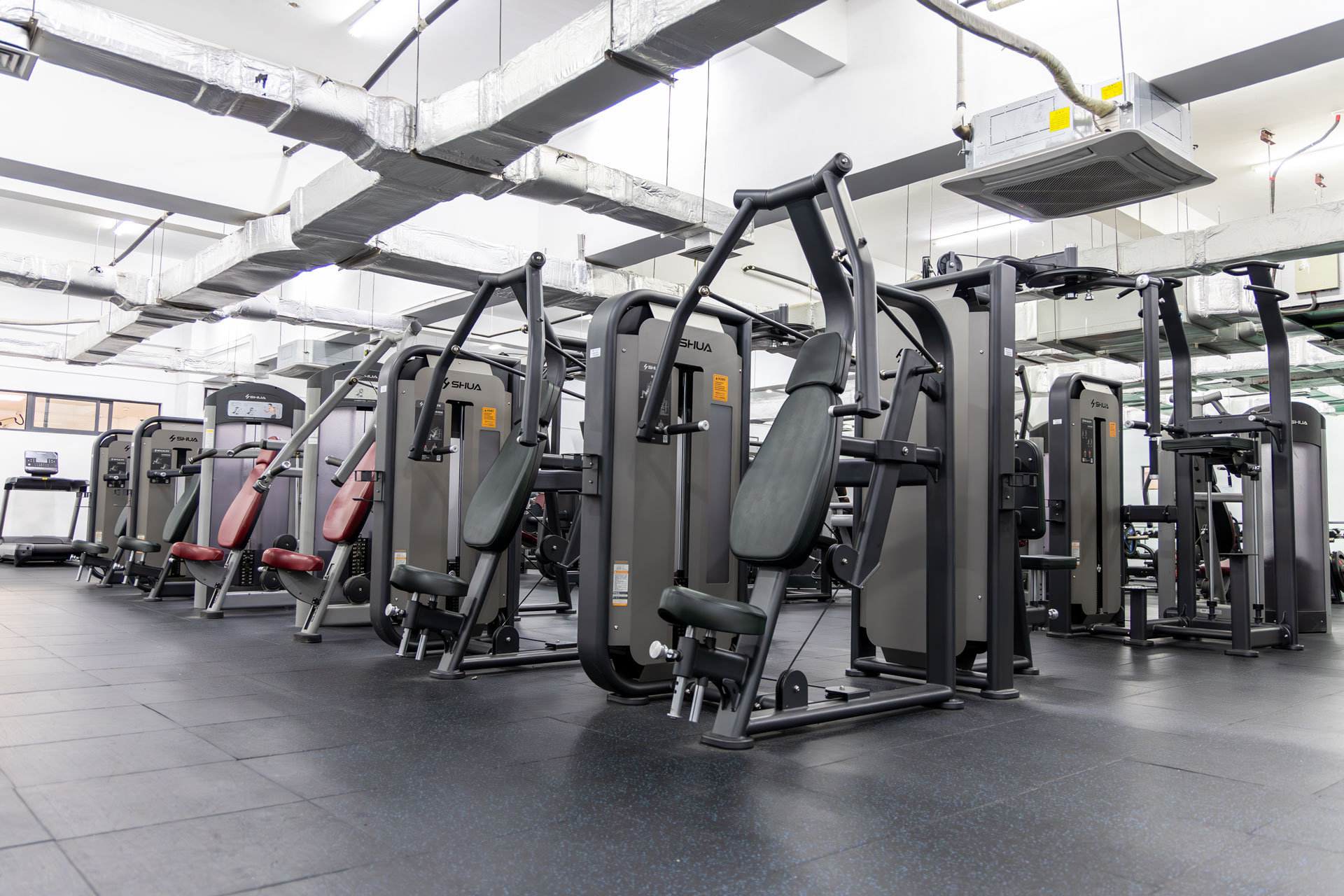 SHUA Kraft- & Fitnessgeräte aus der Selectorized-Serie.